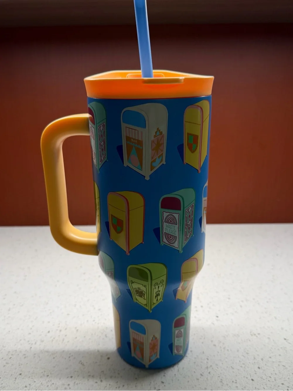 NEW DISNEY PARKS TRASH CANS GIANT 40oz STAINLESS STEEL TUMBLER